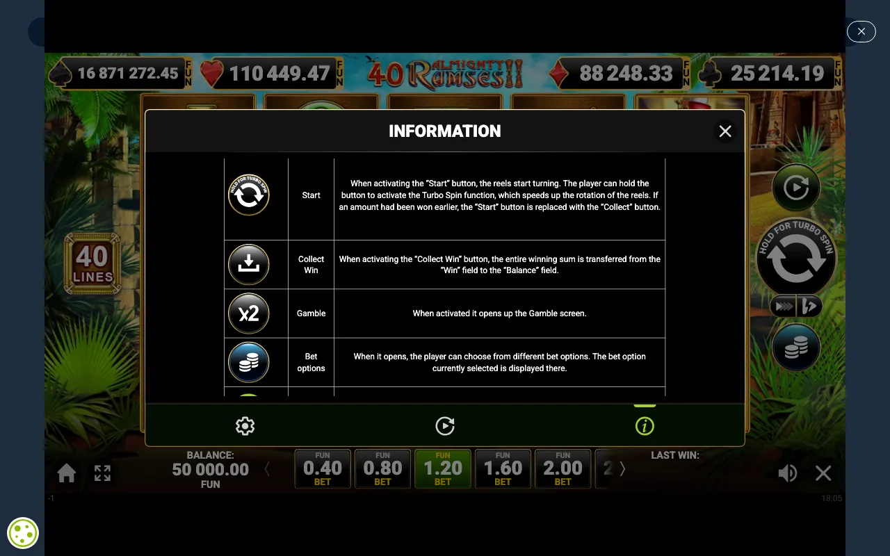 Game rules, page 6 — 40 Almighty Ramses ii