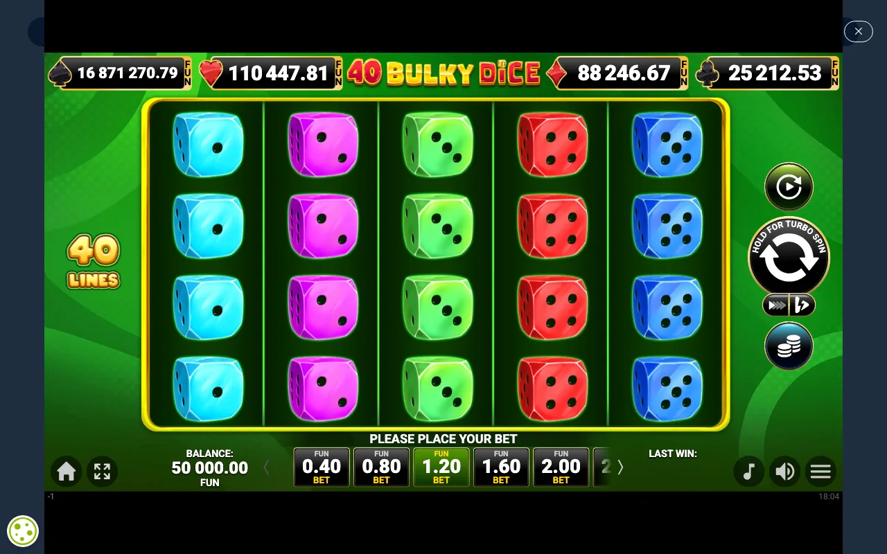 The base game — 40 Bulky Dice