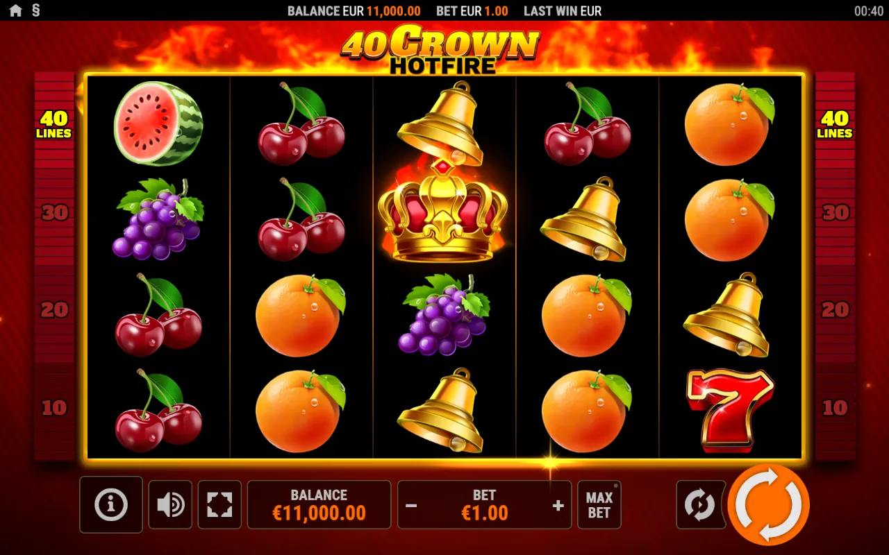 Das Basisspiel — 40 Crown Hotfire
