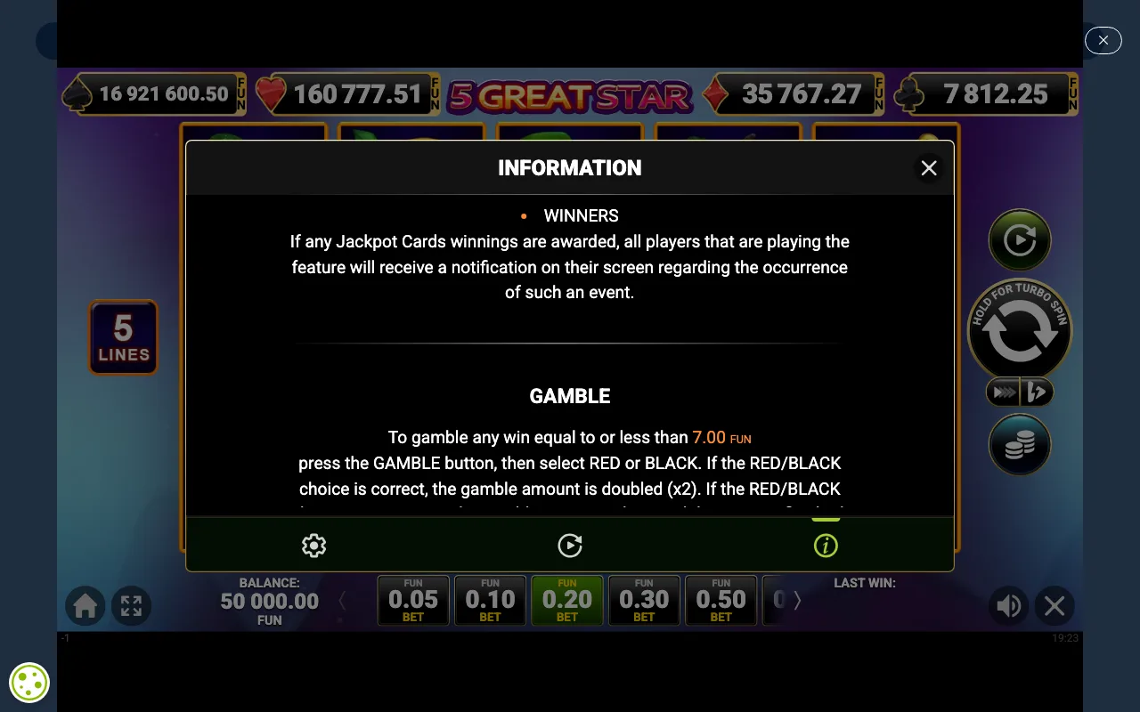Game rules, page 3 — 5 Great Star