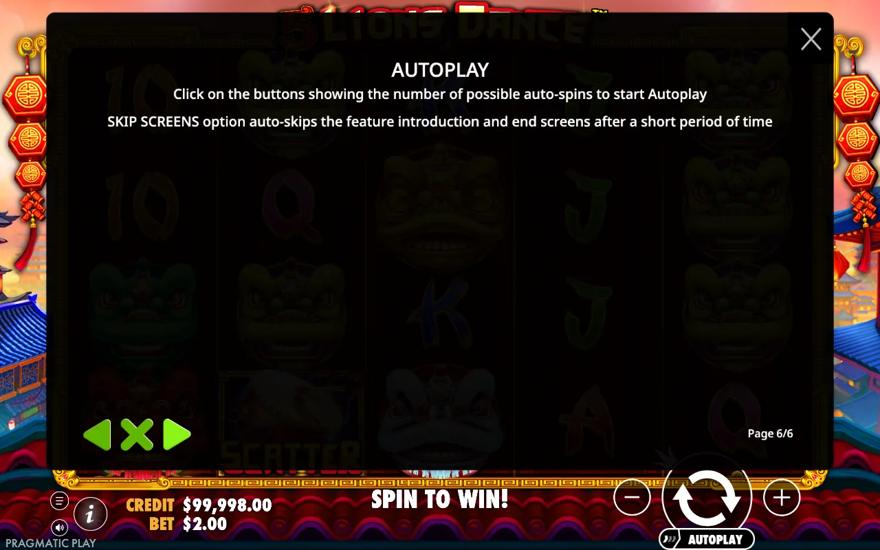 Autoplay — 5 Lions Dance