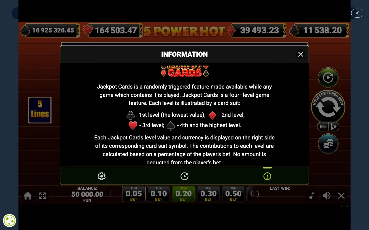 Game rules, page 2 — 5 Power Hot