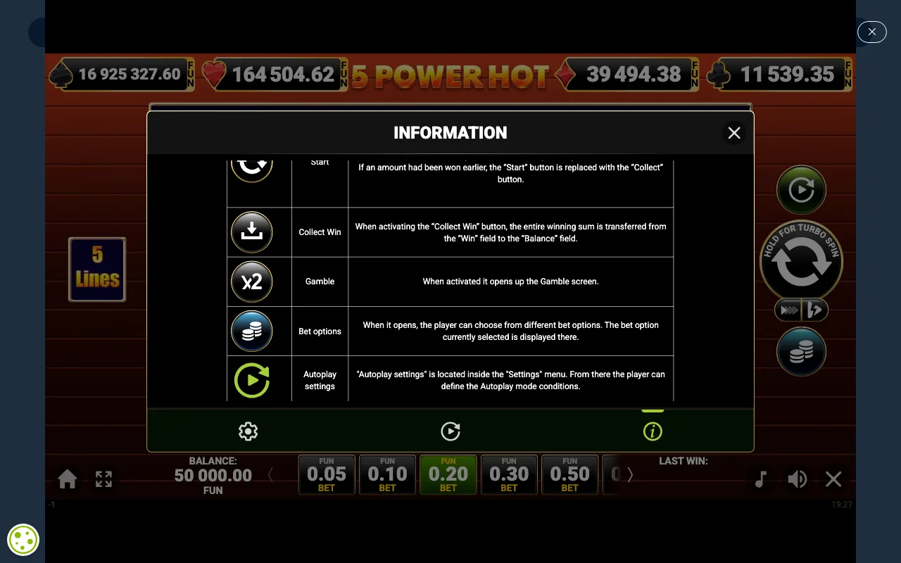Game rules, page 5 — 5 Power Hot