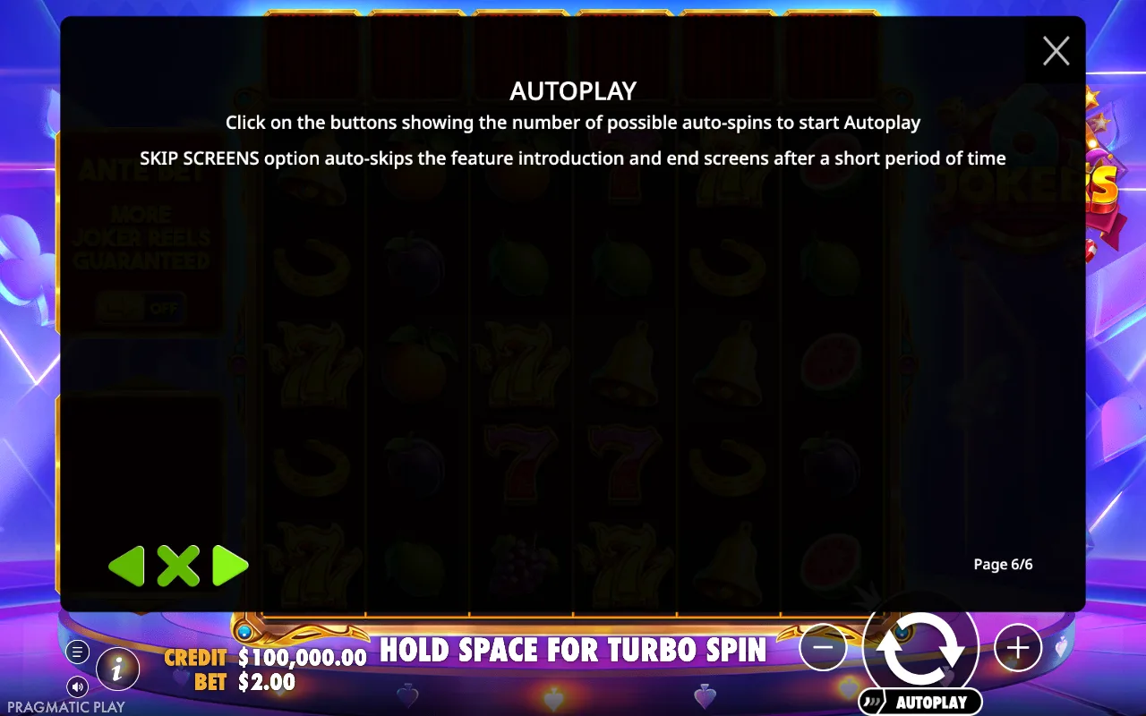 Autoplay — 6 Jokers