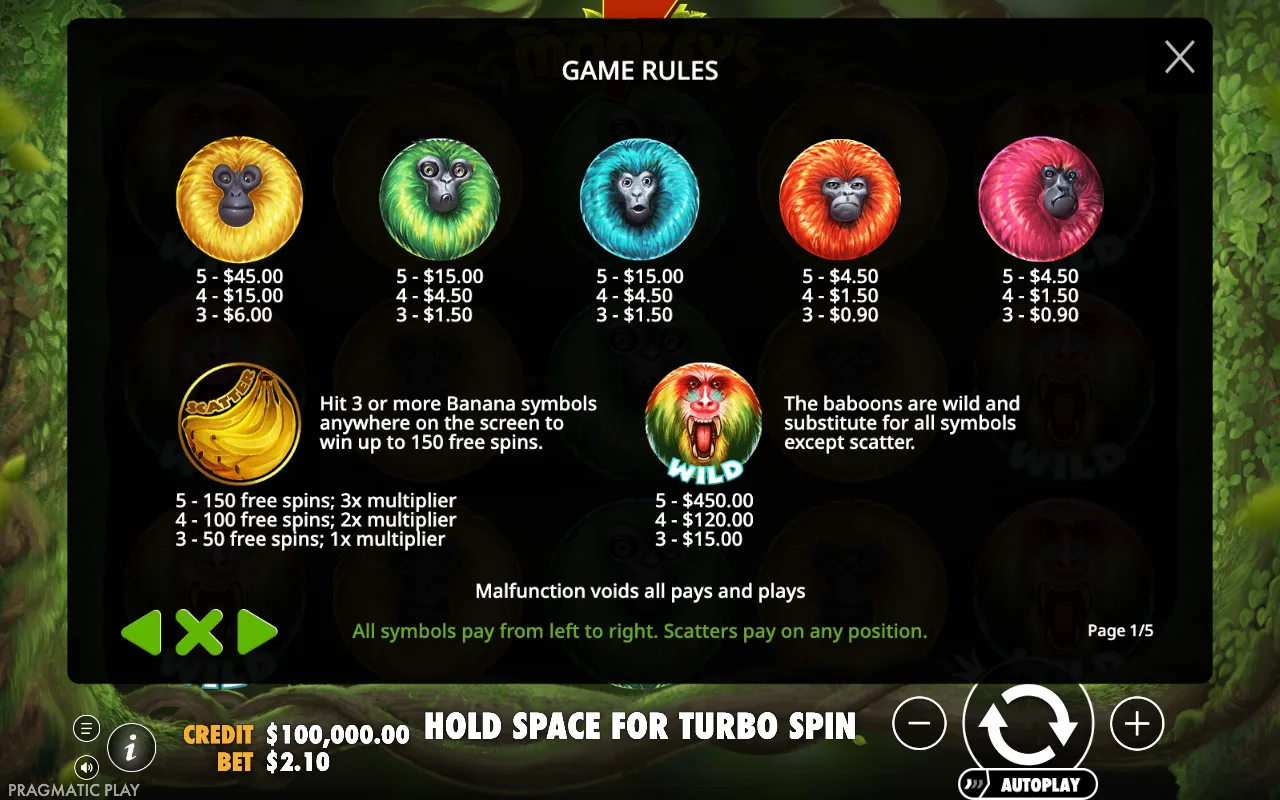 Game rules — 7 Monkeys