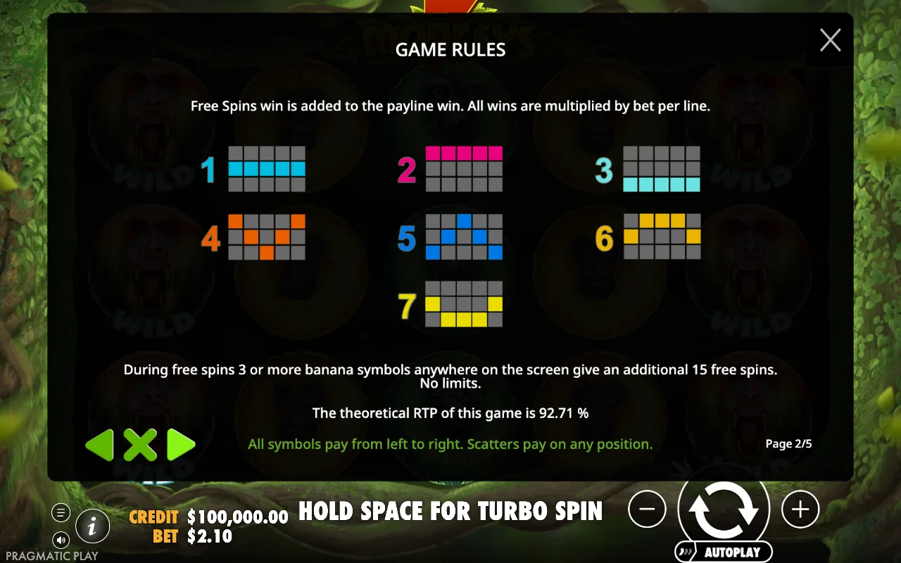 Game rules — 7 Monkeys