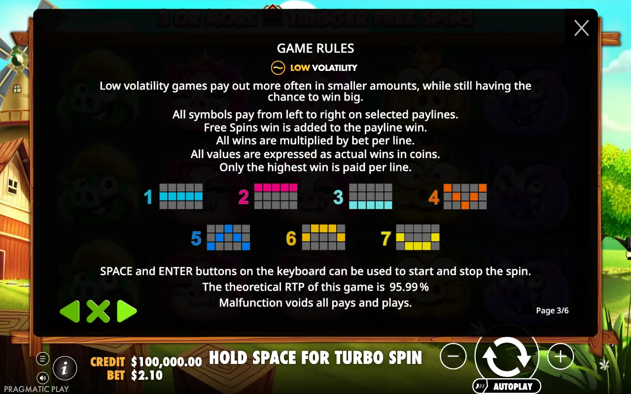 Game rules — 7 Piggies