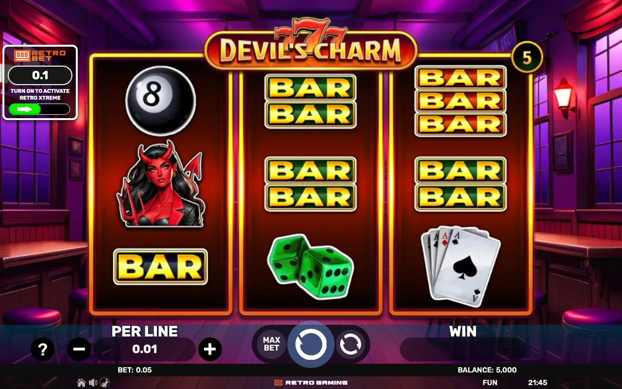 The base game — 777 Devils Charm