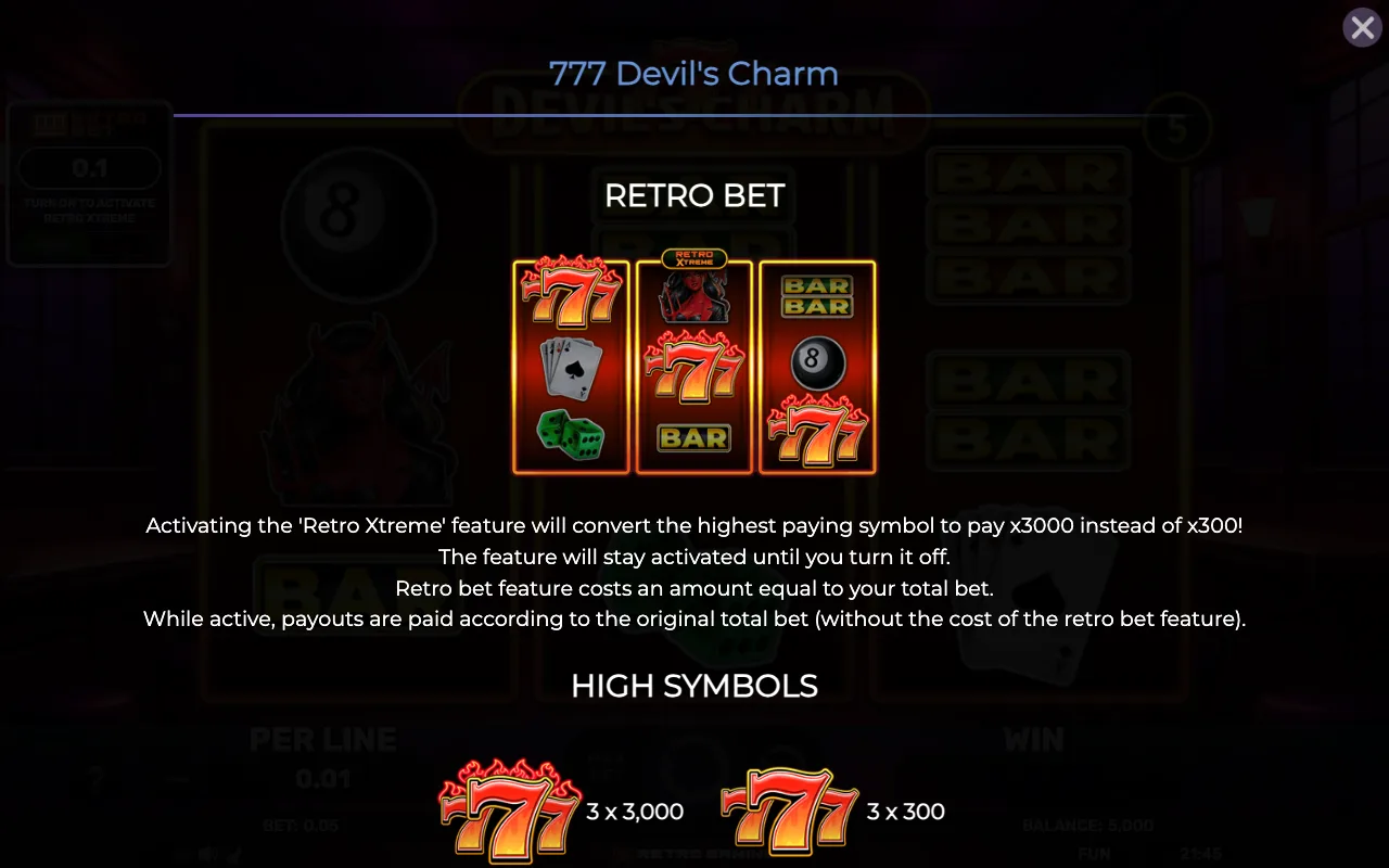 Game rules, page 1 — 777 Devils Charm