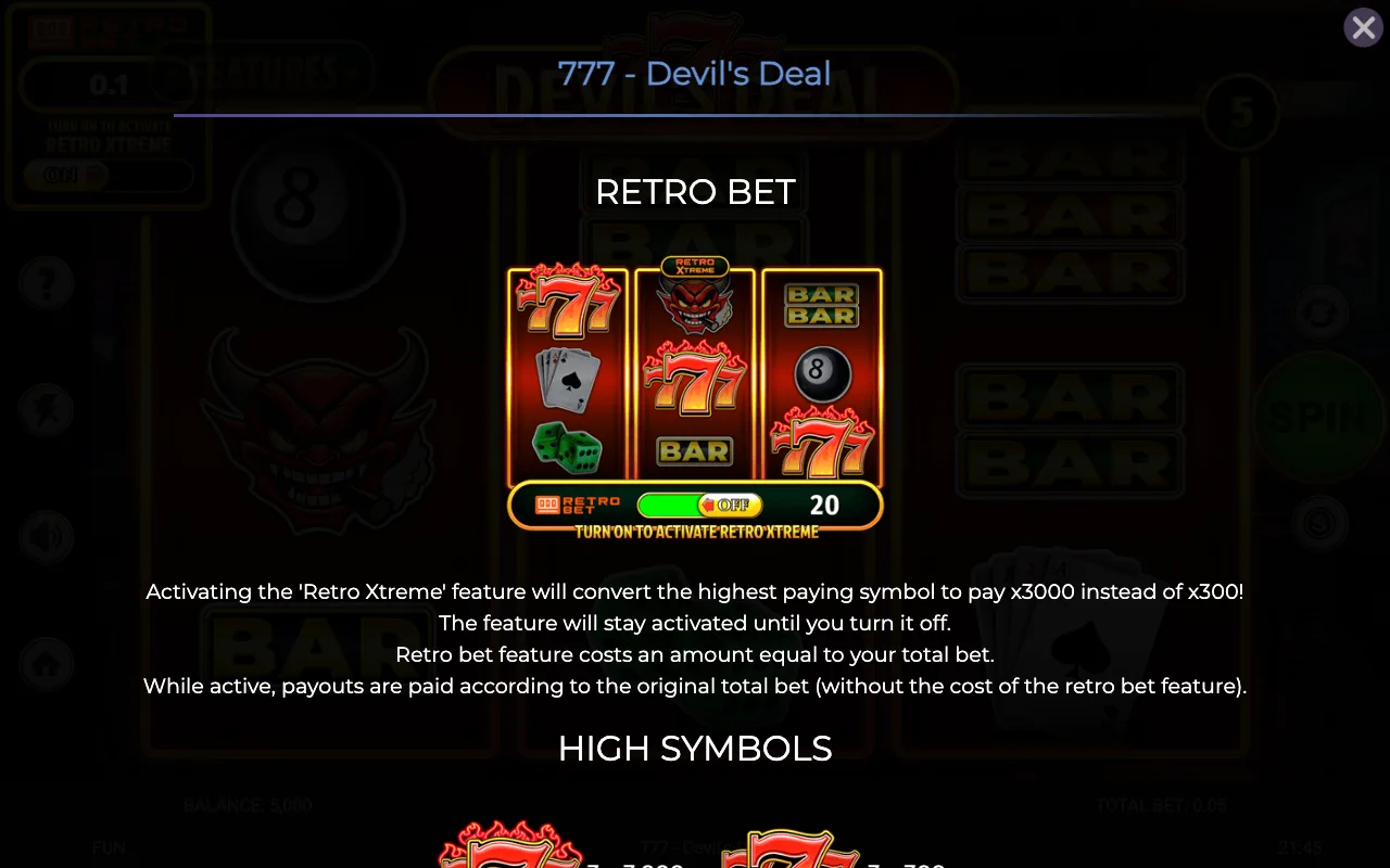 Game rules, page 1 — 777 Devils Deal