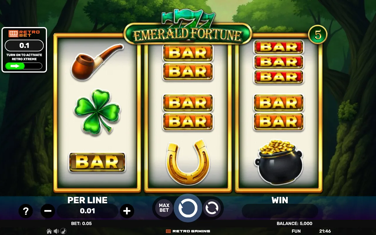 The base game — 777 Emerald Fortune