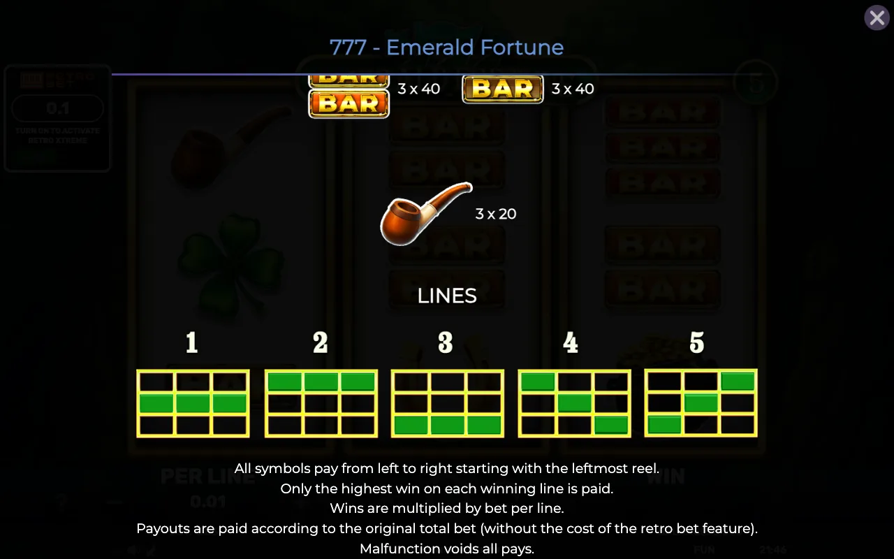 Lines — 777 Emerald Fortune