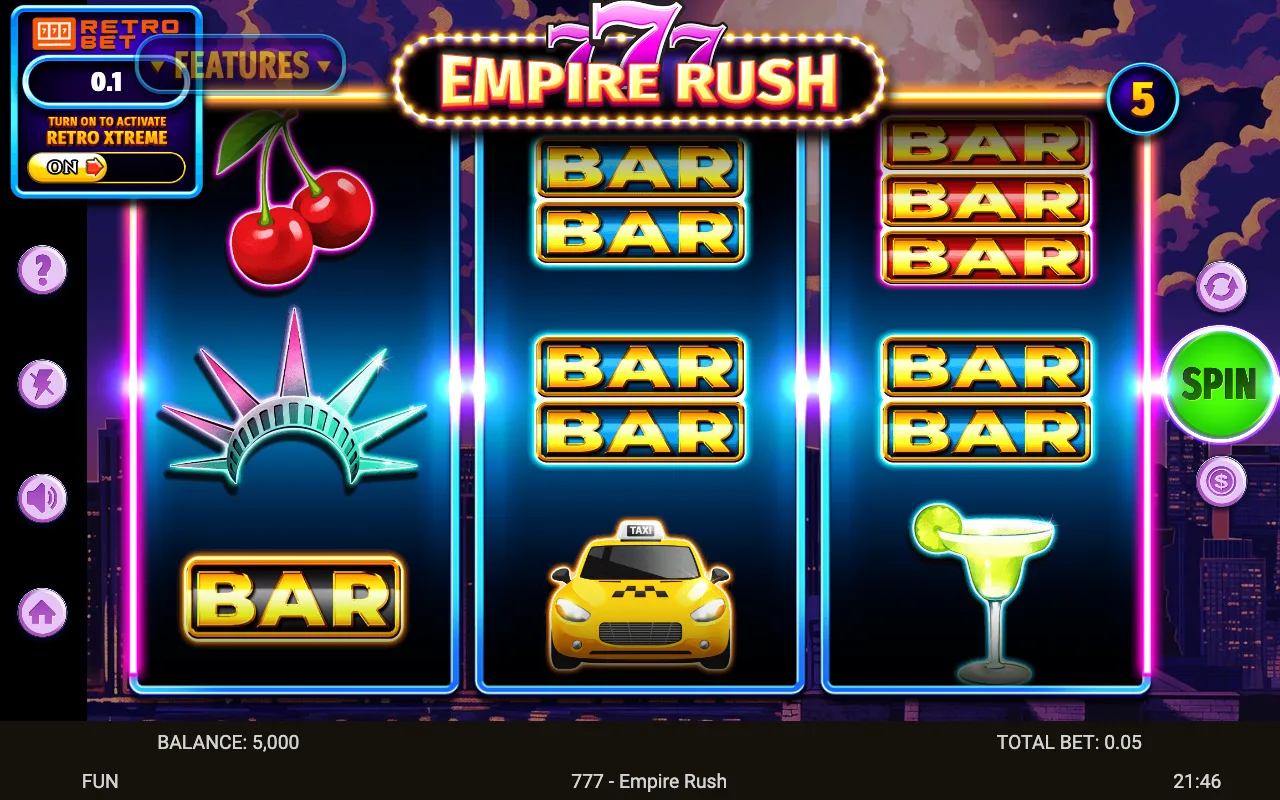The base game — 777 Empire Rush