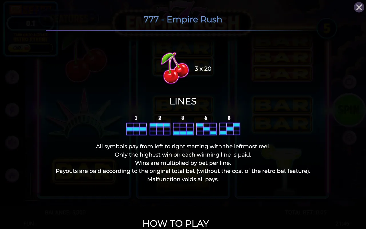 Lines — 777 Empire Rush