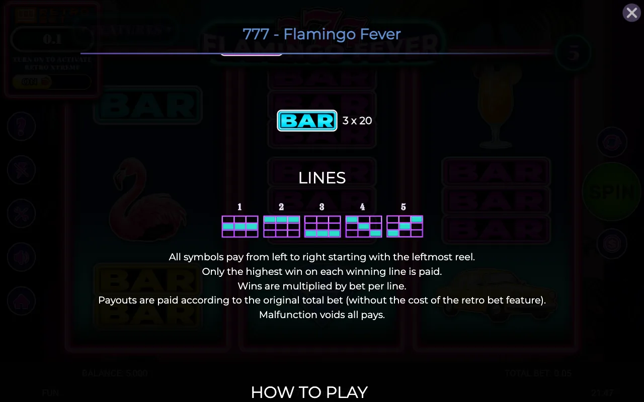 Lines — 777 Flamingo Fever