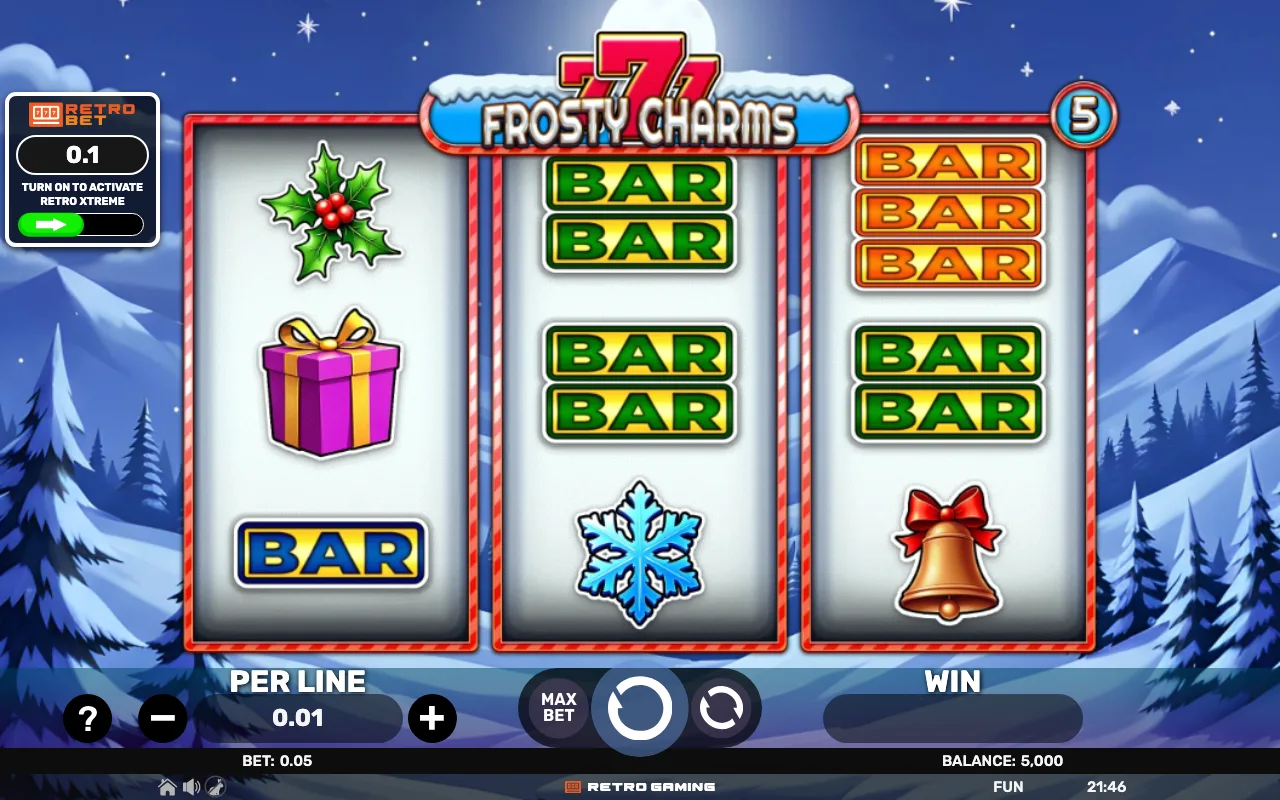 The base game — 777 Frosty Charms