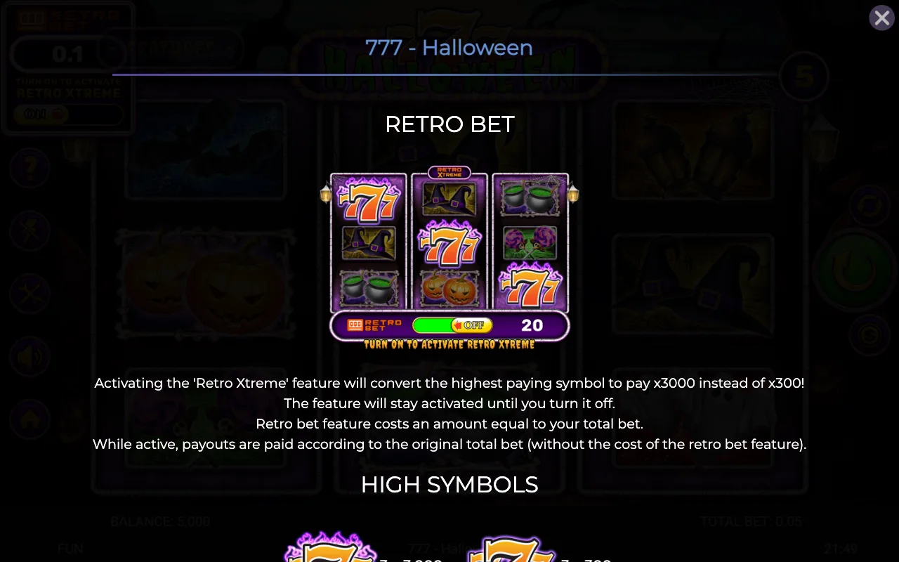 Game rules, page 1 — 777 Halloween