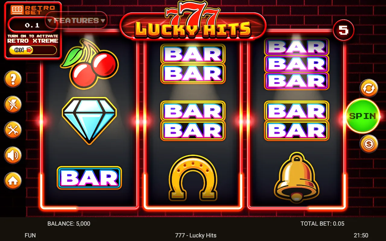 The base game — 777 Lucky Hits
