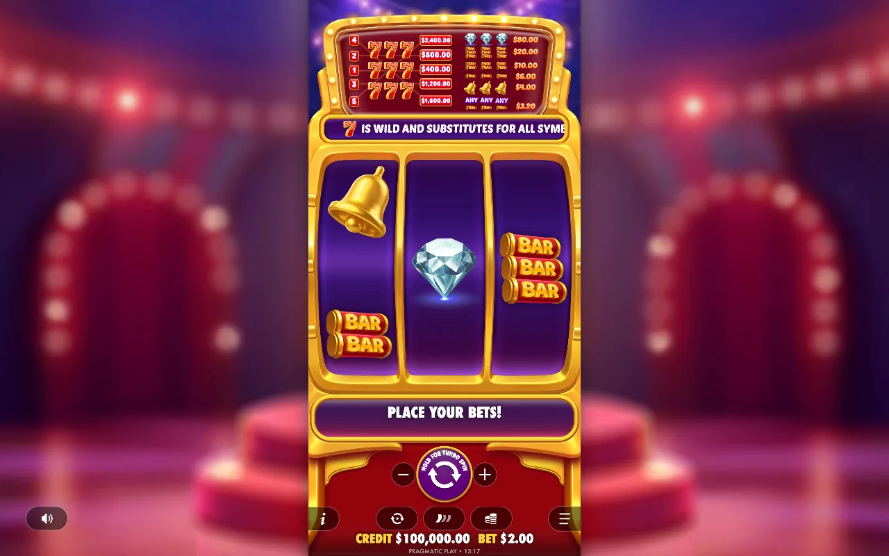 The base game — 777 Rush