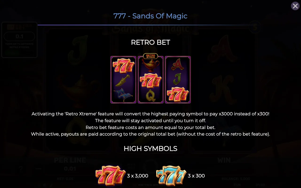 Game rules, page 1 — 777 Sands of Magic