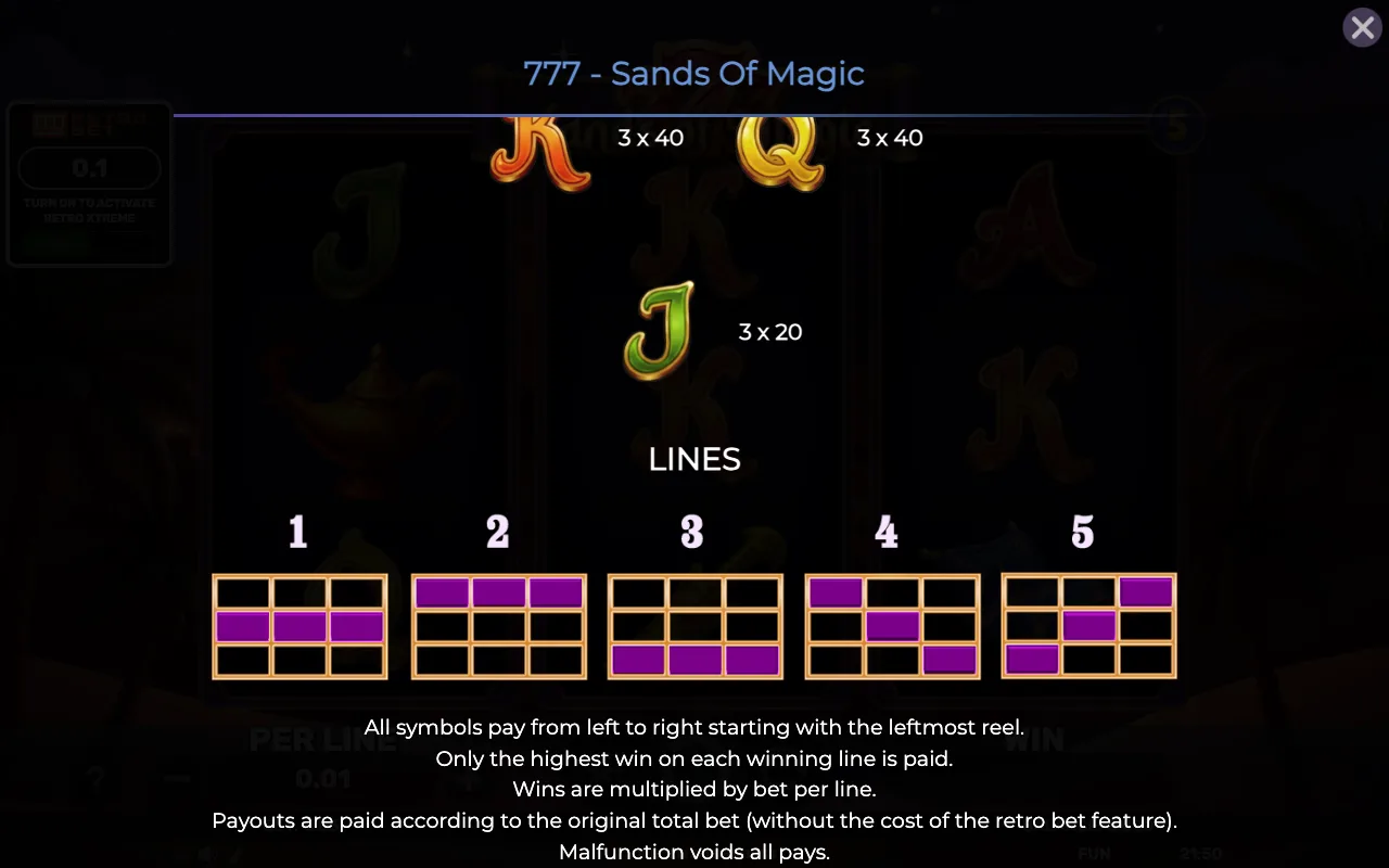 Lines — 777 Sands of Magic