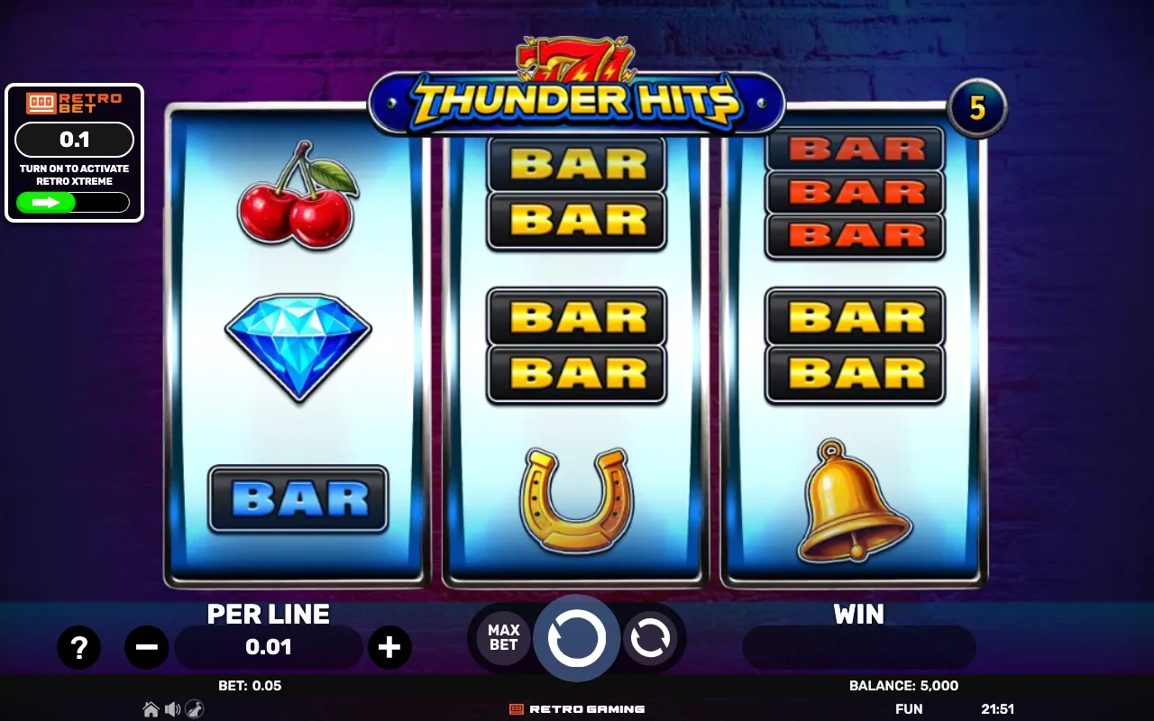 The base game — 777 Thunder Hits