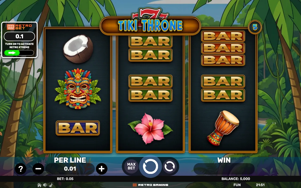 The base game — 777 Tiki Throne