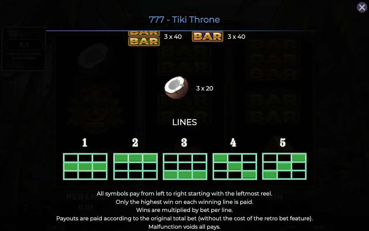 Lines — 777 Tiki Throne