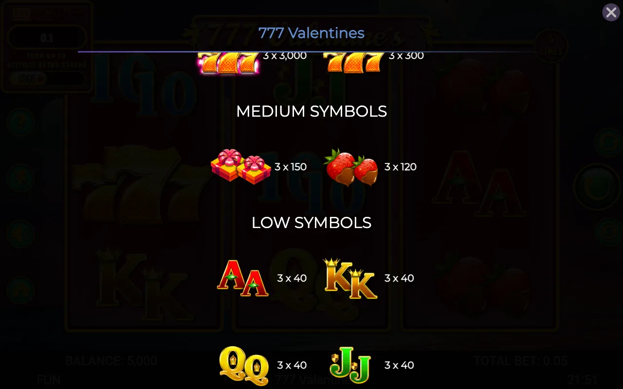 Medium symbols — 777 Valentines
