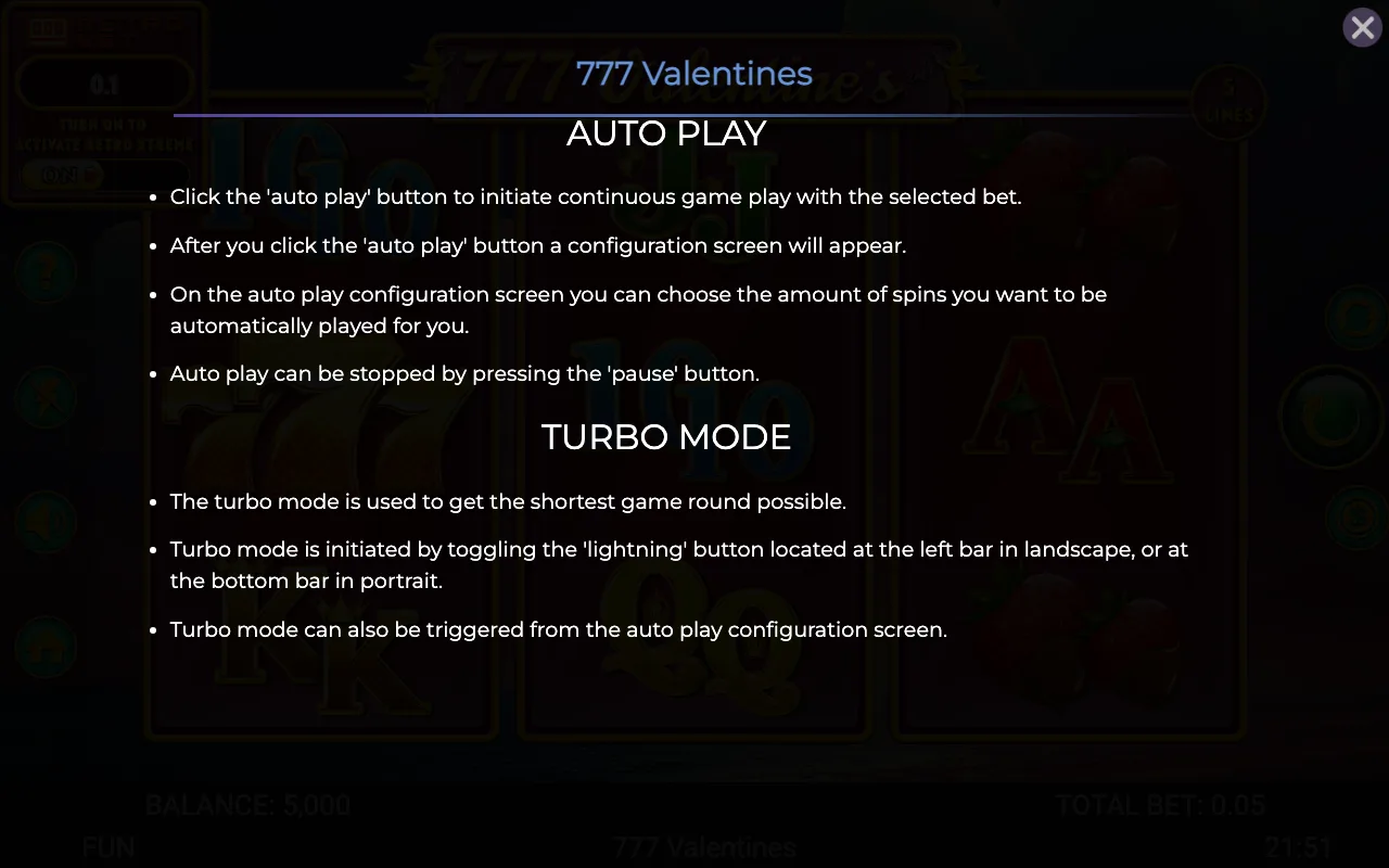 Game rules, page 5 — 777 Valentines