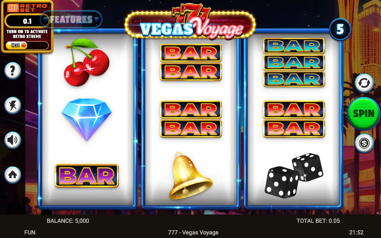 The base game — 777 Vegas Voyage
