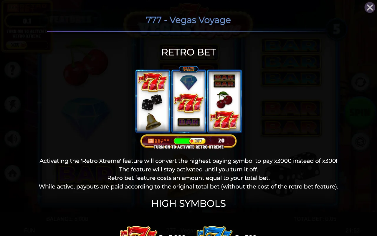 Game rules, page 1 — 777 Vegas Voyage