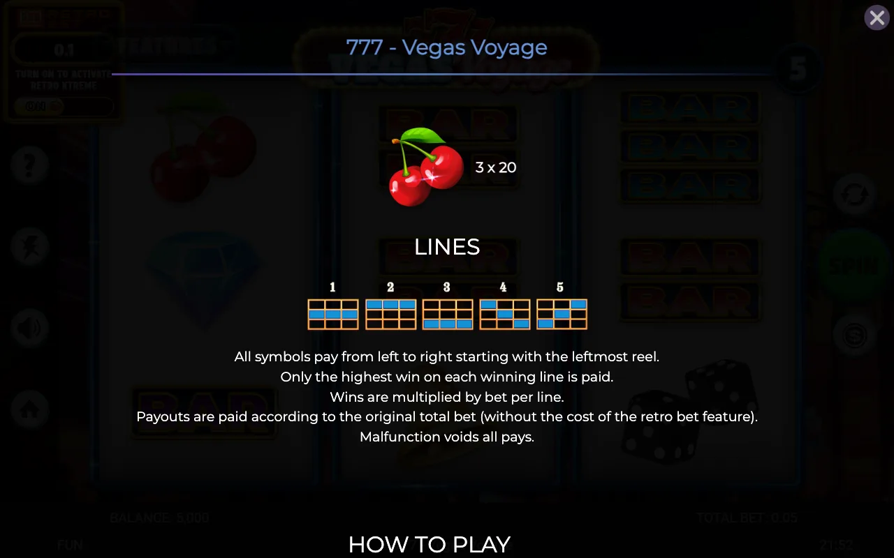 Lines — 777 Vegas Voyage