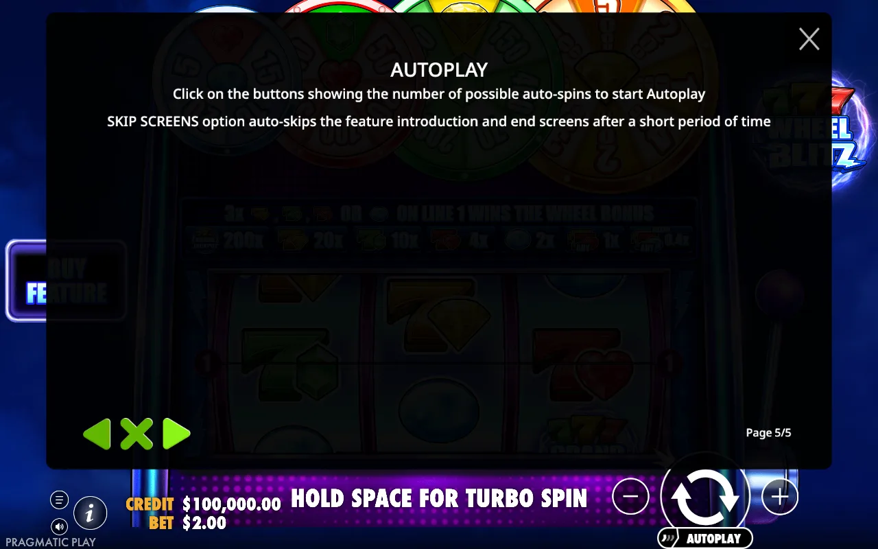 Autoplay — 777 Wheel Blitz