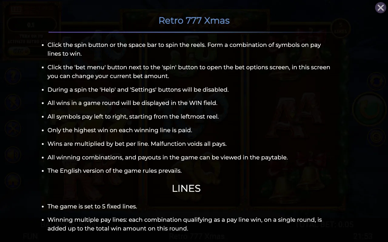 Game rules, page 4 — 777 Xmas