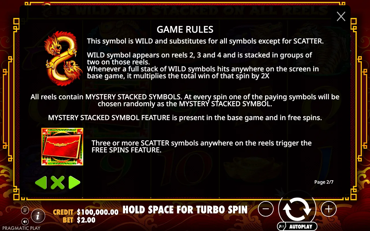 Game rules, page 2 — 8 Dragons