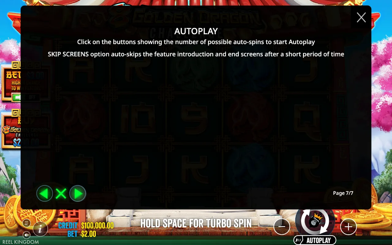 Autoplay — 8 Golden Dragon Challenge