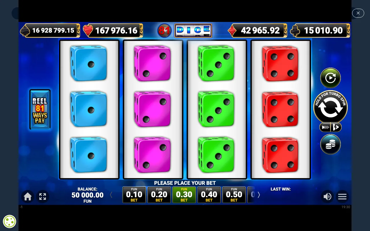 The base game — 81 Dice