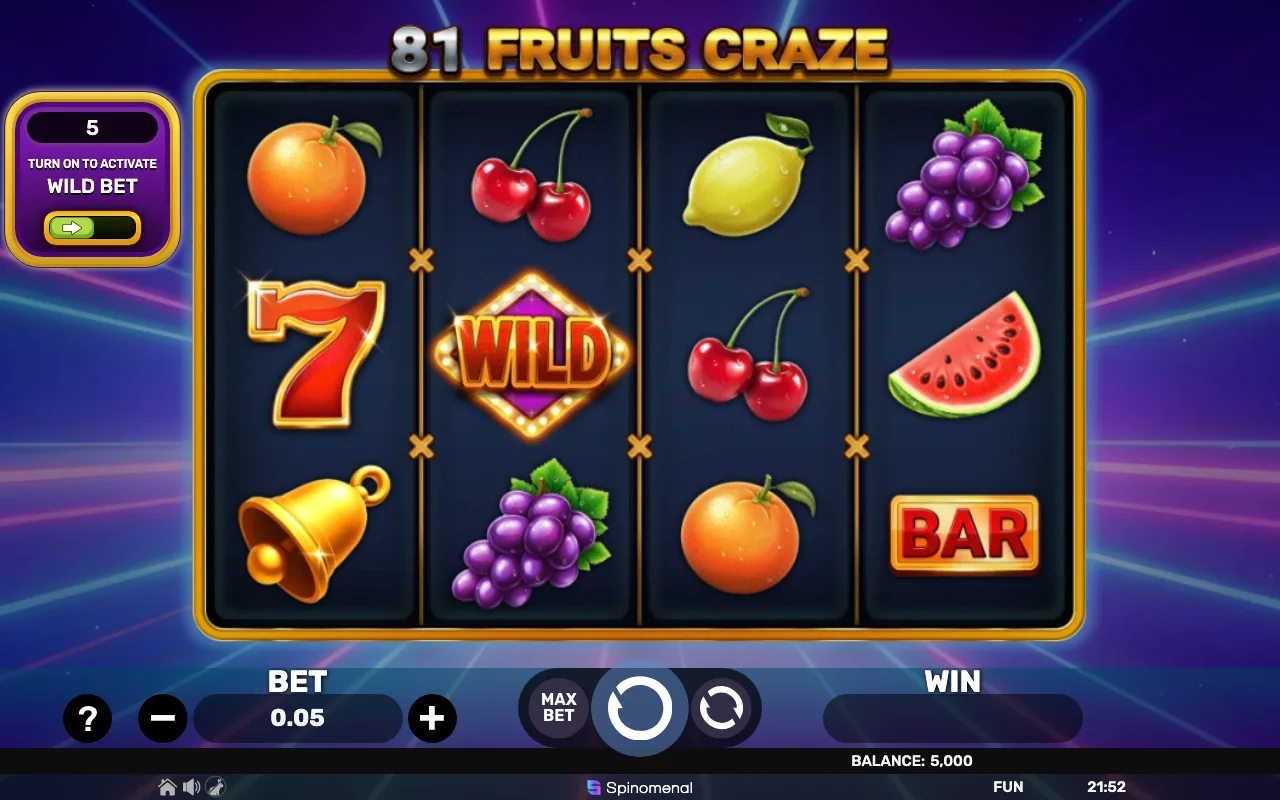 The base game — 81 Fruits Craze