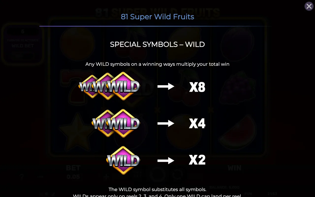 Special symbols - wild — 81 Super Wild Fruits
