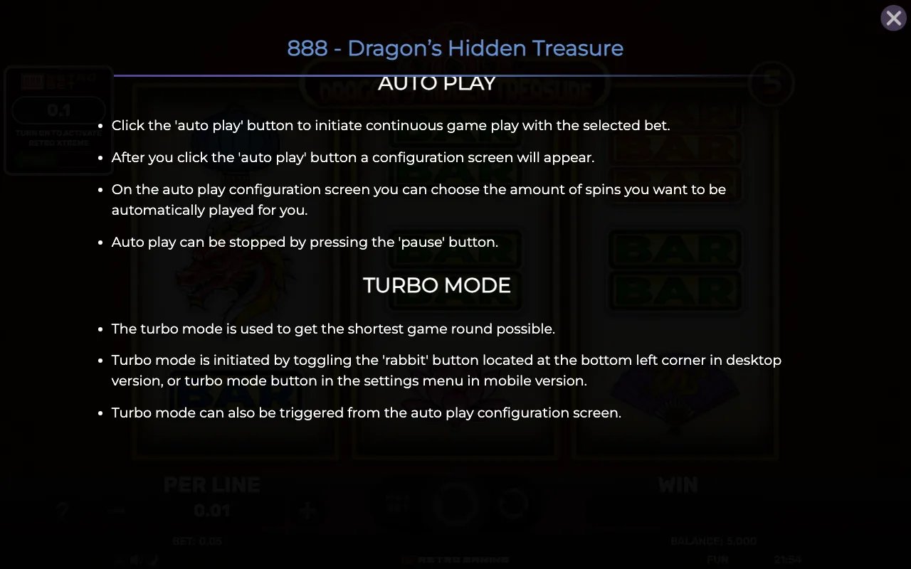 Autoplay — 888 Dragons Hidden Treasure