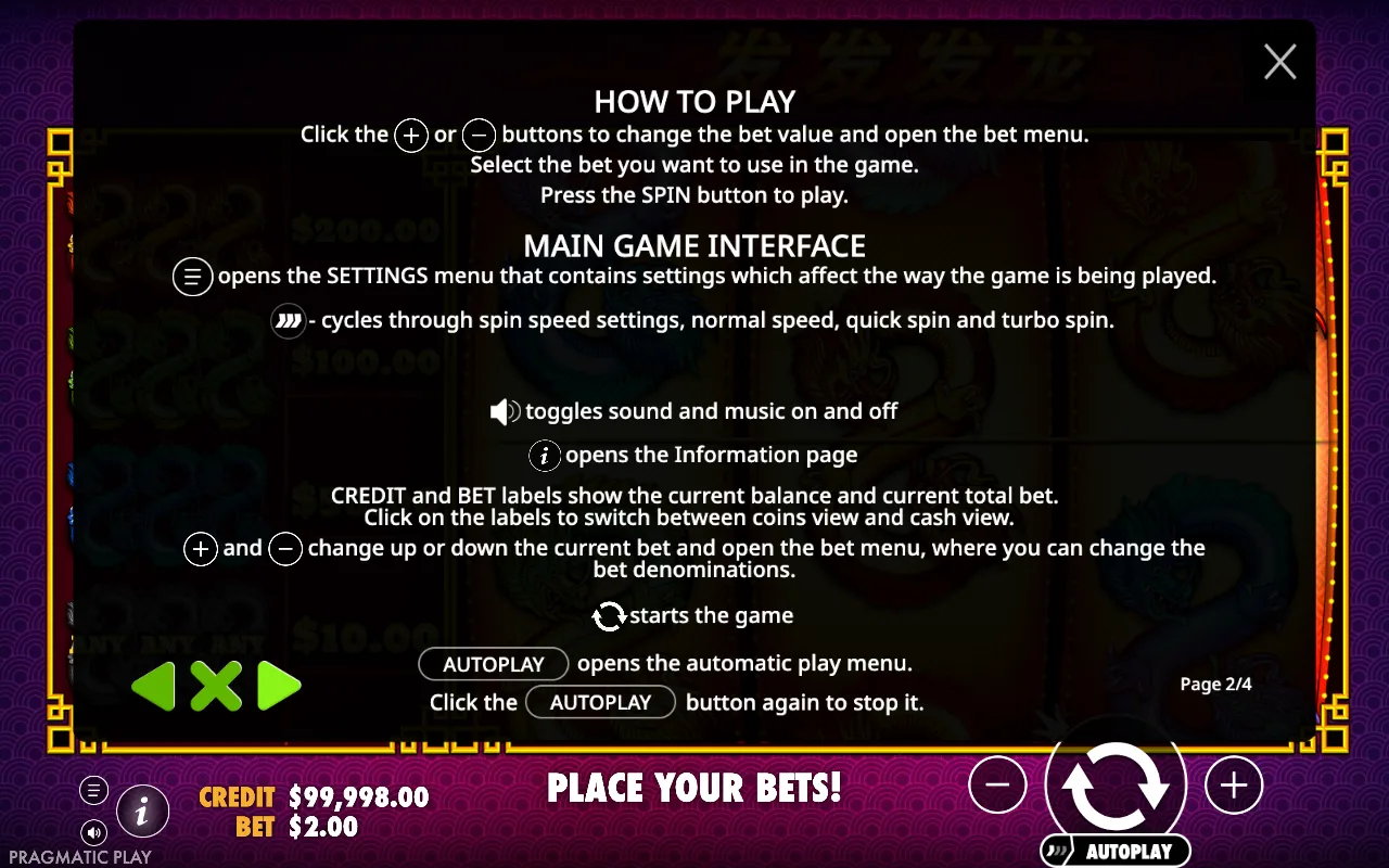 How to play — 888 Dragons