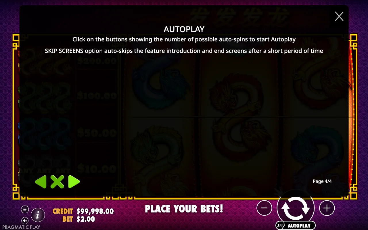 Autoplay — 888 Dragons
