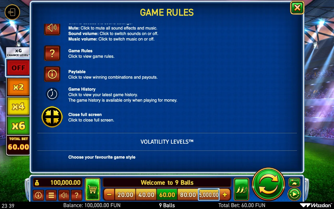 Game rules, page 14 — 9 Balls
