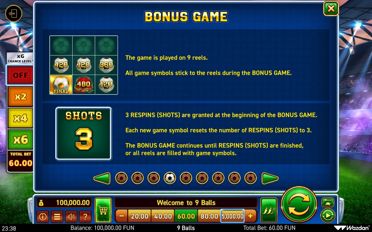 Game rules, page 4 — 9 Balls