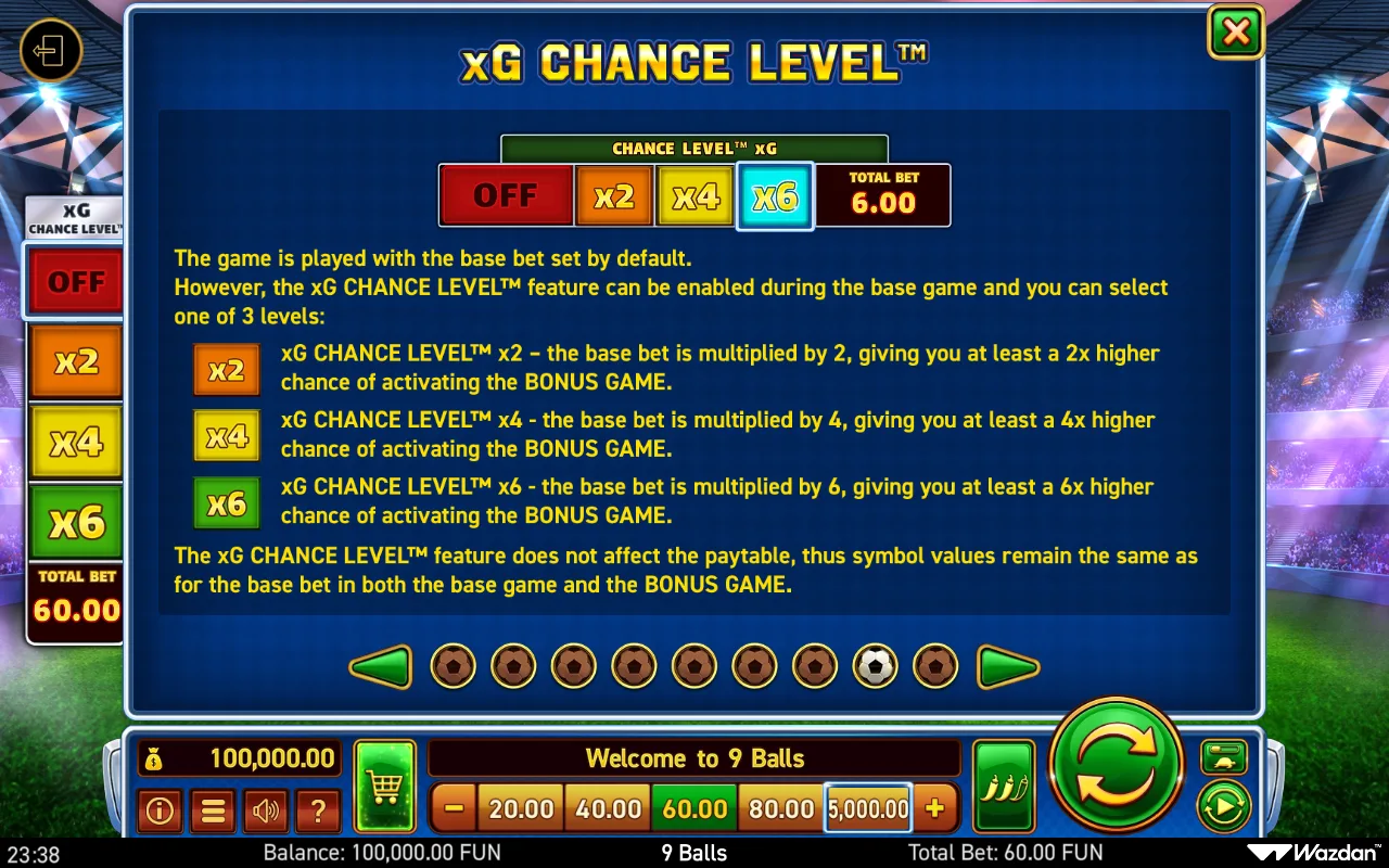 Game rules, page 8 — 9 Balls