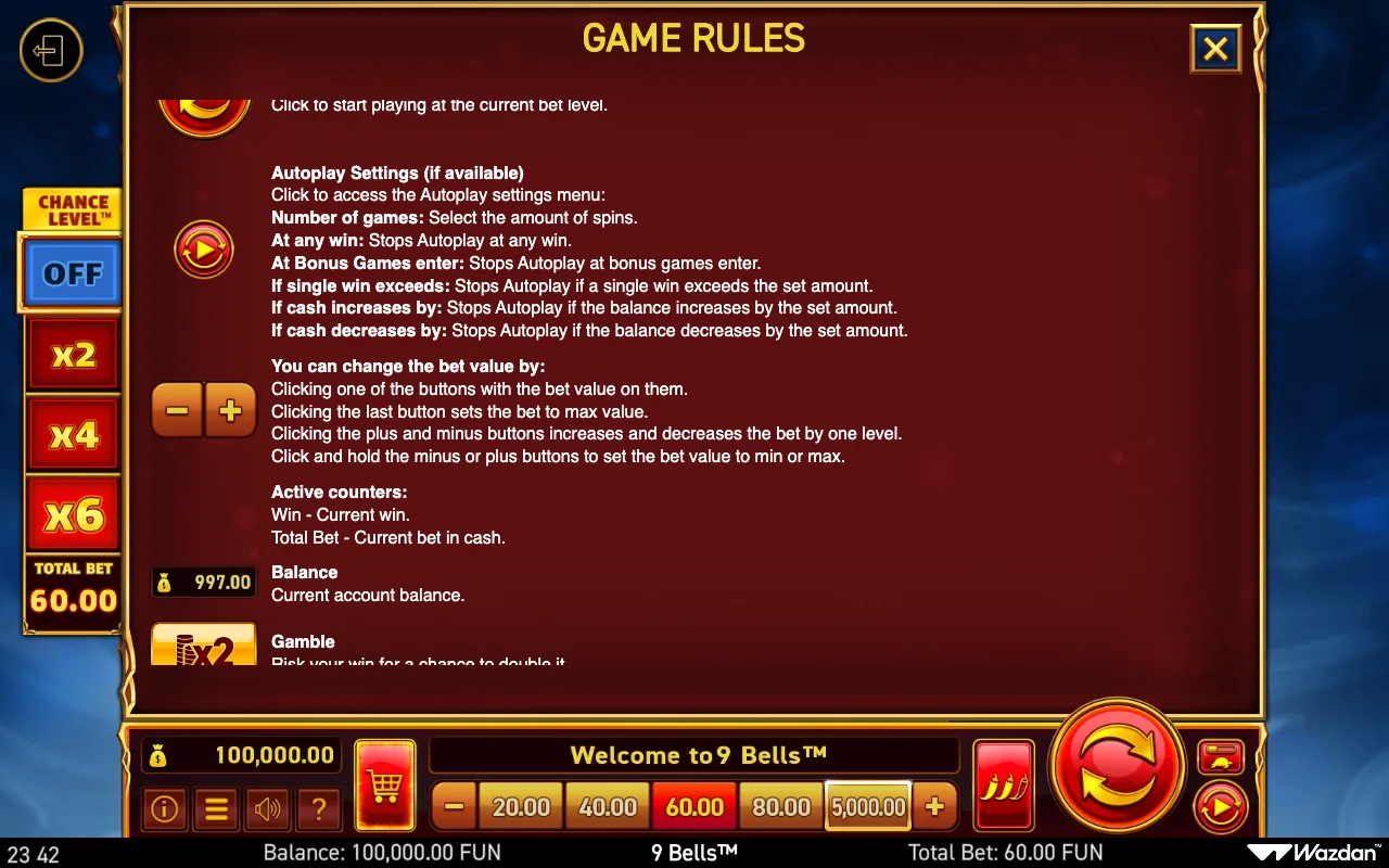 Game rules, page 13 — 9 Bells