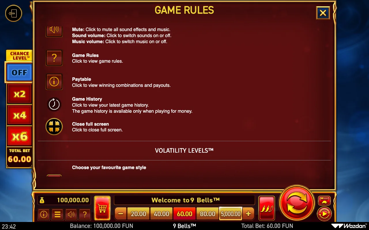 Game rules, page 14 — 9 Bells