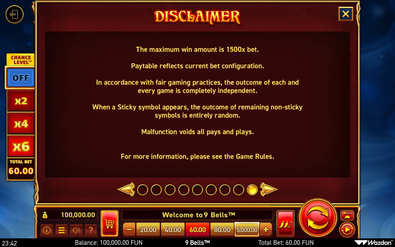 Game rules, page 9 — 9 Bells
