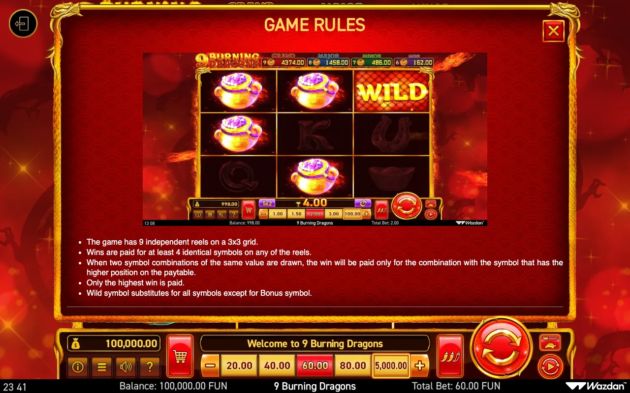 Game rules, page 6 — 9 Burning Dragons
